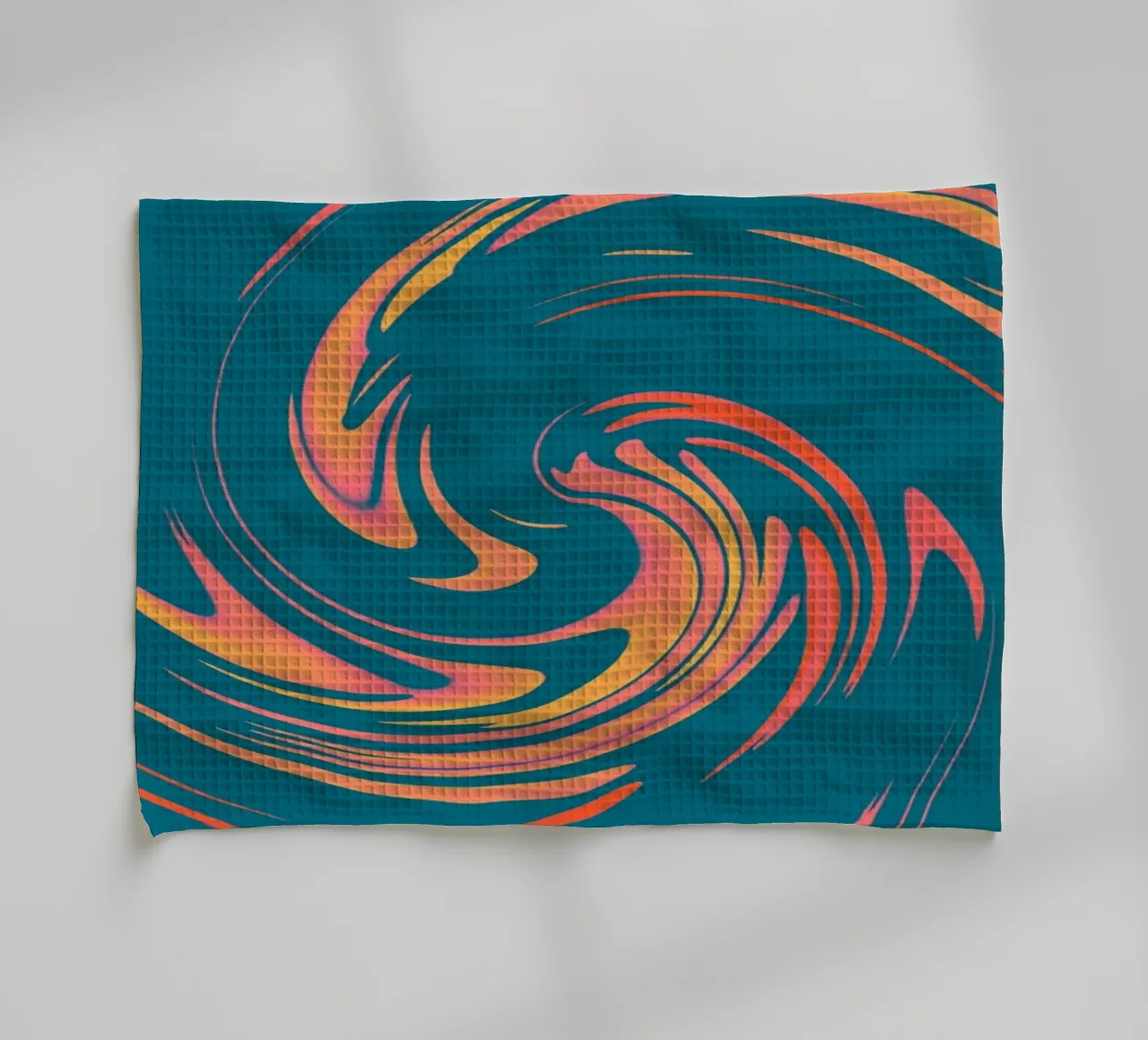 Abstraktes buntes dynamisches kreisförmiges Muster Geschirrtuch von Something for you