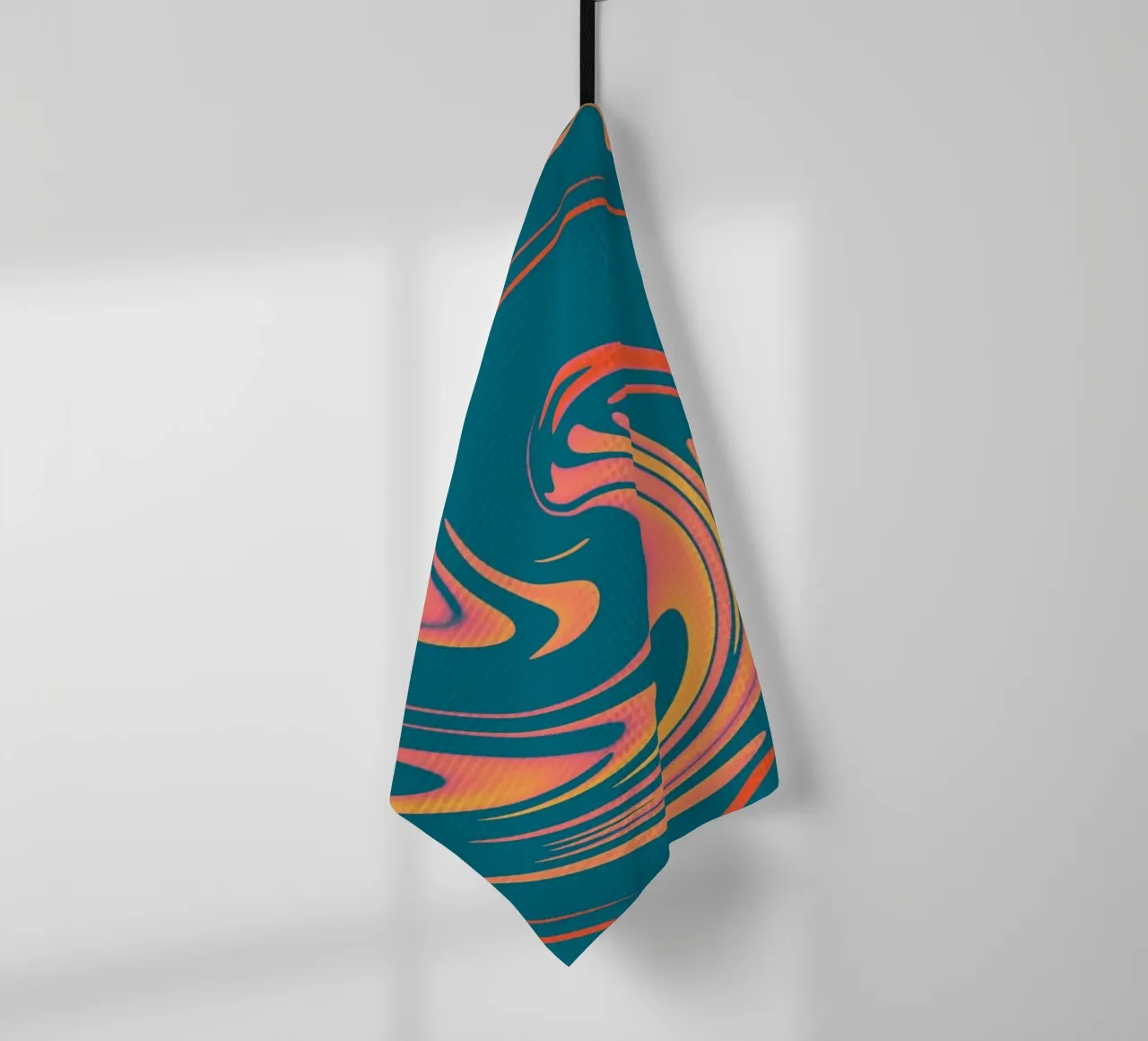 Motif circulaire dynamique abstrait et coloré torchon de Something for you