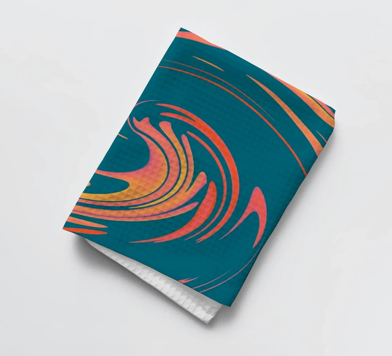 Motif circulaire dynamique abstrait et coloré torchon de Something for you