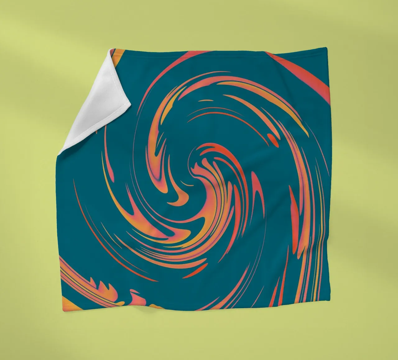 Abstract colourful dynamic circular pattern fleece blanket by Something for you