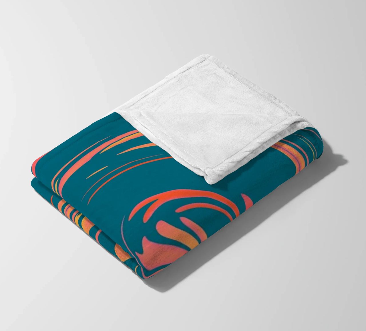 Abstract colourful dynamic circular pattern fleece blanket by Something for you