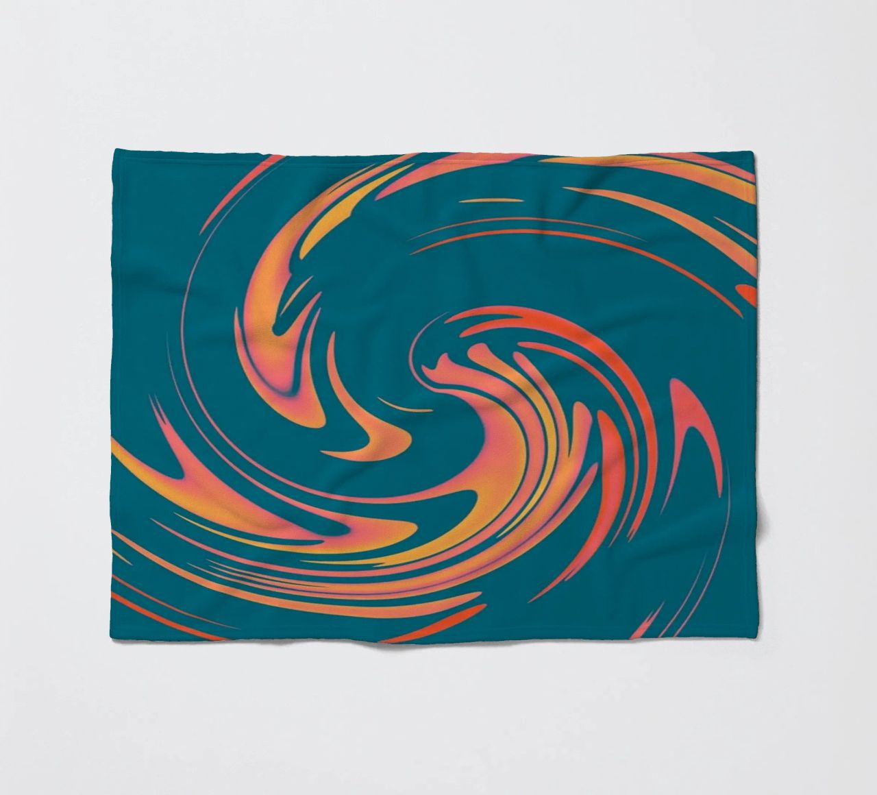 Abstract colourful dynamic circular pattern fleece blanket by Something for you