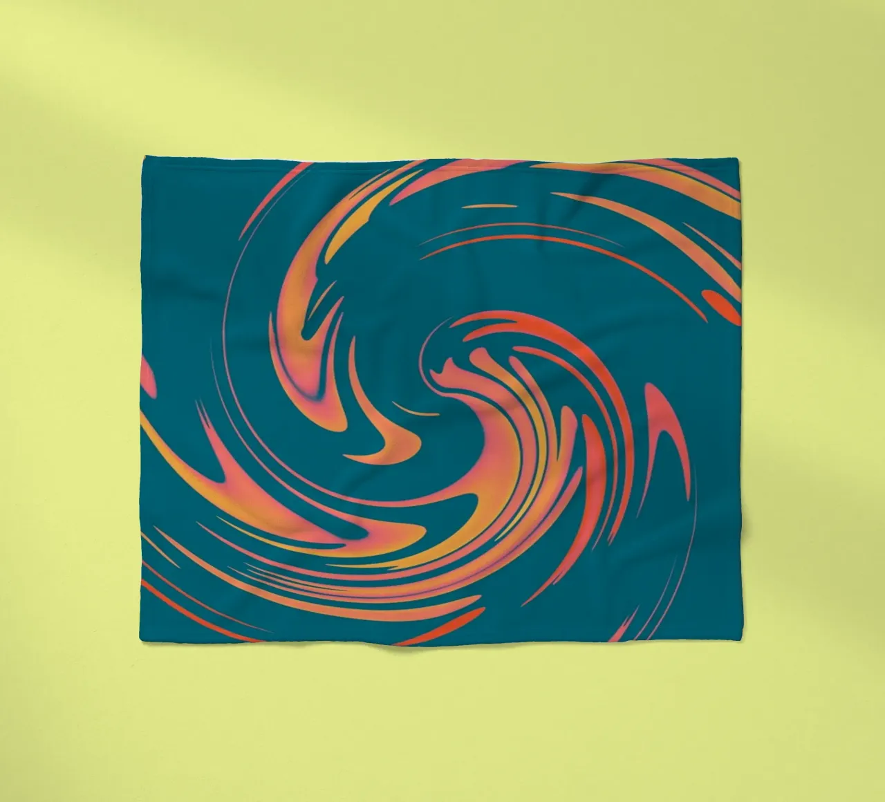 Disegno circolare astratto colorato e dinamico coperta in pile da Something for you