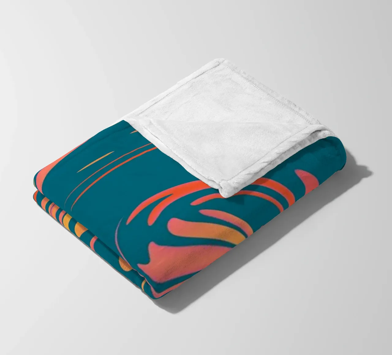 Abstract colourful dynamic circular pattern fleece blanket by Something for you