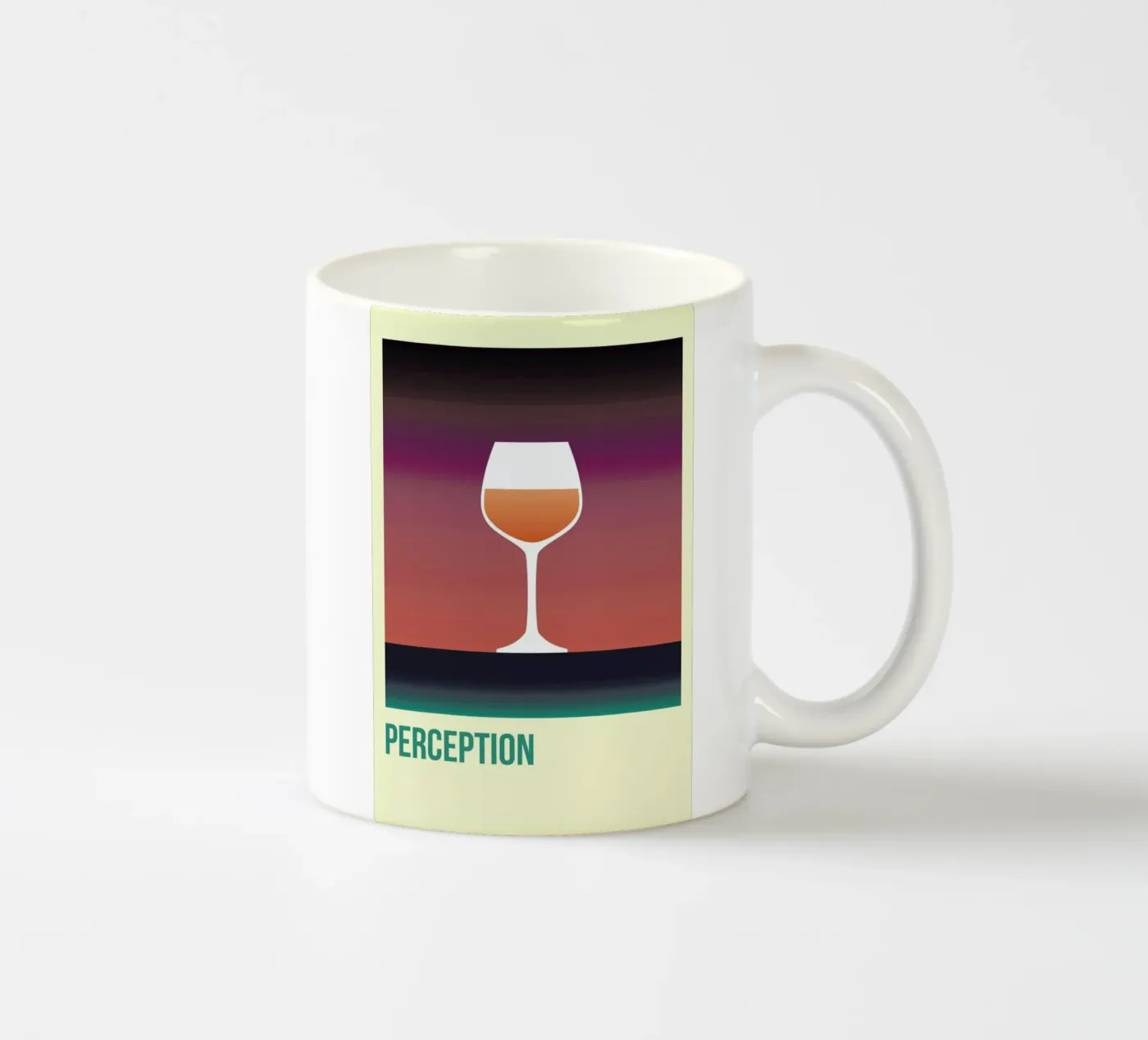 Perception Aperol ceramic mug by Trabolt Design