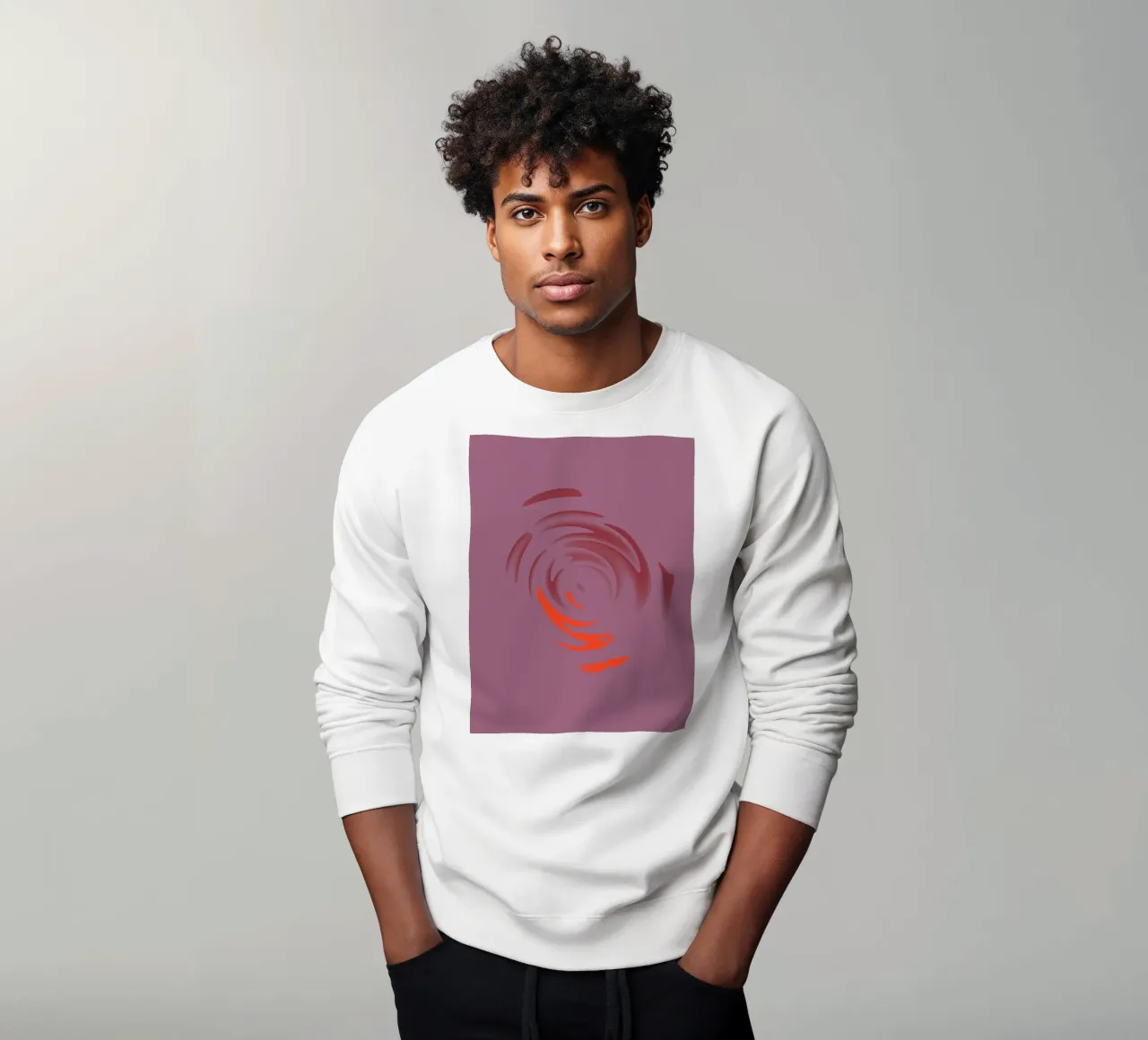 Abstract dynamic pink round circle pattern sweatshirt by Something for you