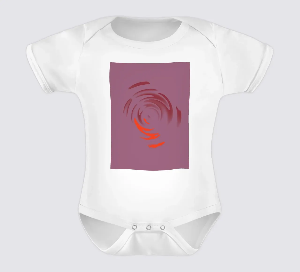 Abstraktes dynamisches pinkes rundes Kreis Muster Kurzarm Babybody von Something for you