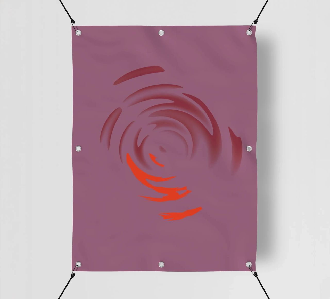 Modello di cerchio rotondo rosa dinamico astratto telo in pvc da Something for you