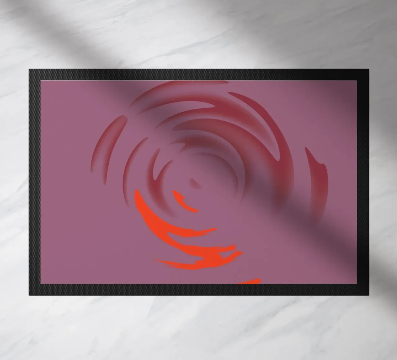 Abstraktes dynamisches pinkes rundes Kreis Muster Fußmatte von Something for you