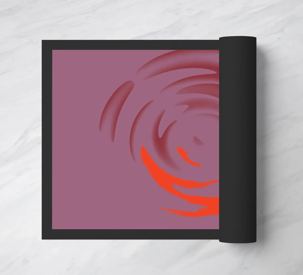 Abstract dynamic pink round circle pattern doormat by Something for you