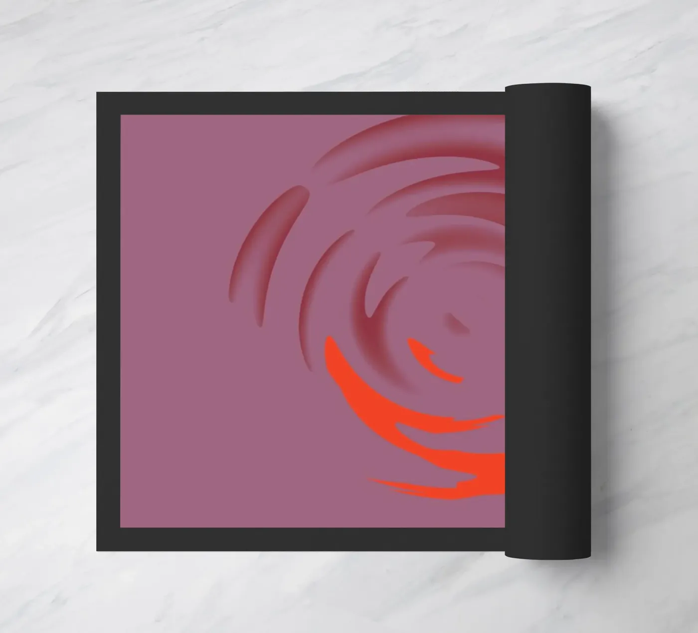 Abstract dynamic pink round circle pattern doormat by Something for you