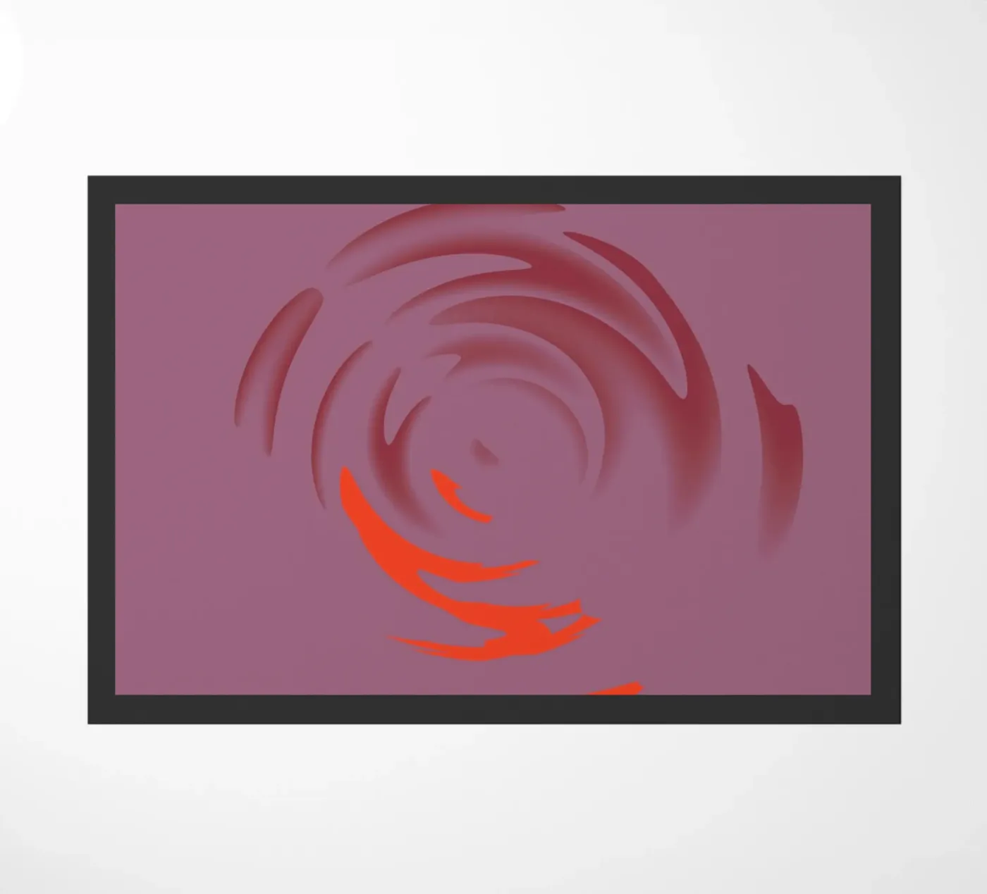 Abstract dynamic pink round circle pattern doormat by Something for you