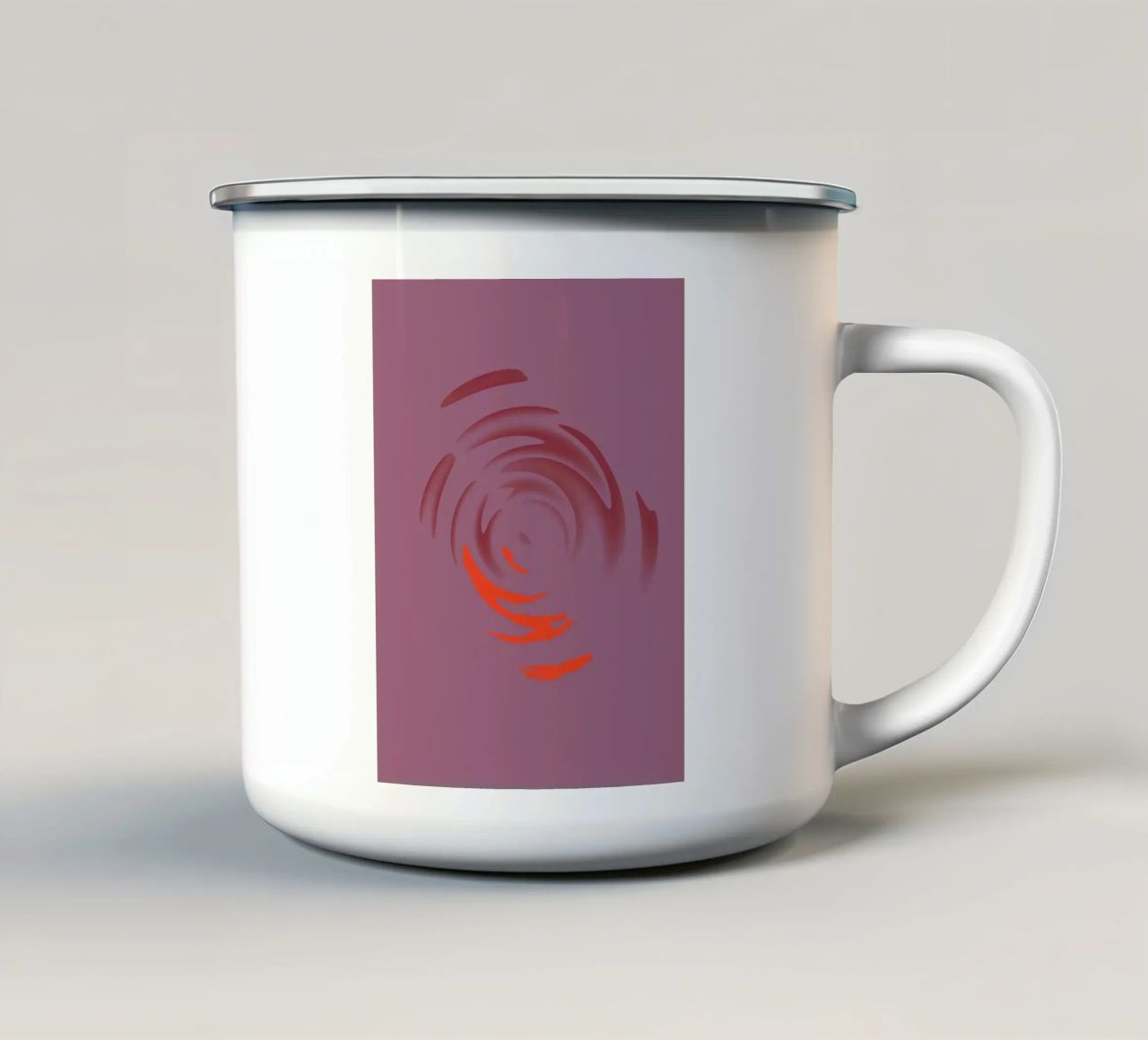 Abstract dynamic pink round circle pattern enamel mug by Something for you