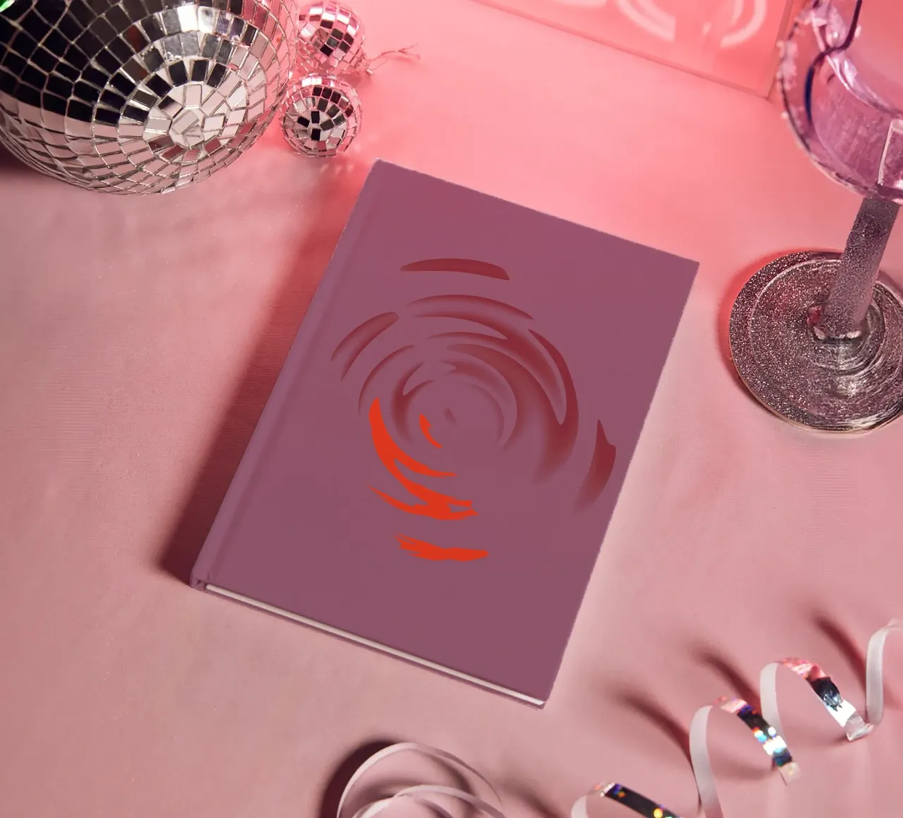 Abstraktes dynamisches pinkes rundes Kreis Muster Notizbuch von Something for you