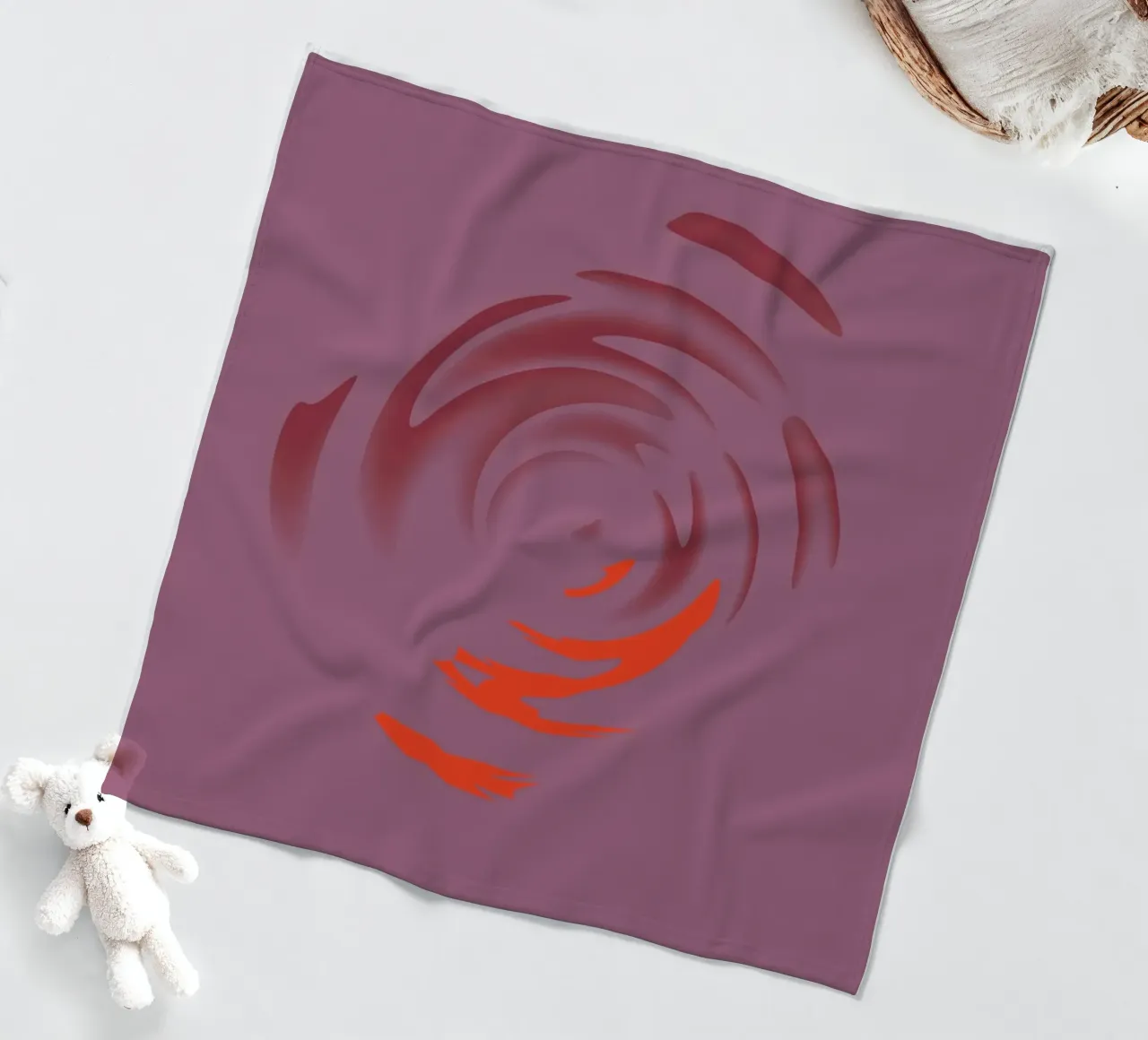 Abstract dynamic pink round circle pattern fleece blanket by Something for you