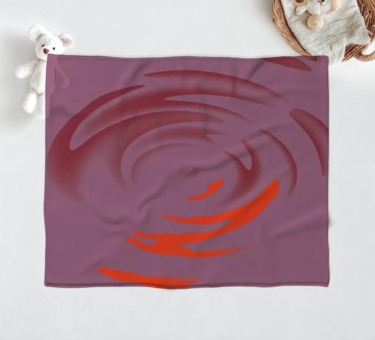 Abstract dynamic pink round circle pattern fleece blanket by Something for you