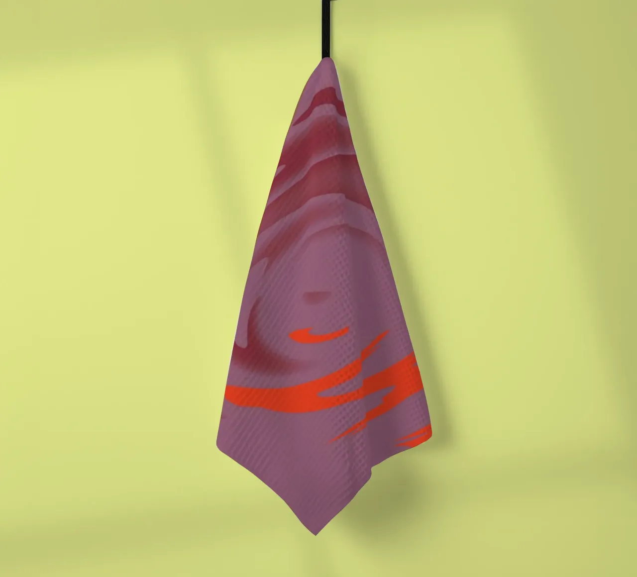 Abstract dynamic pink round circle pattern tea towel by Something for you