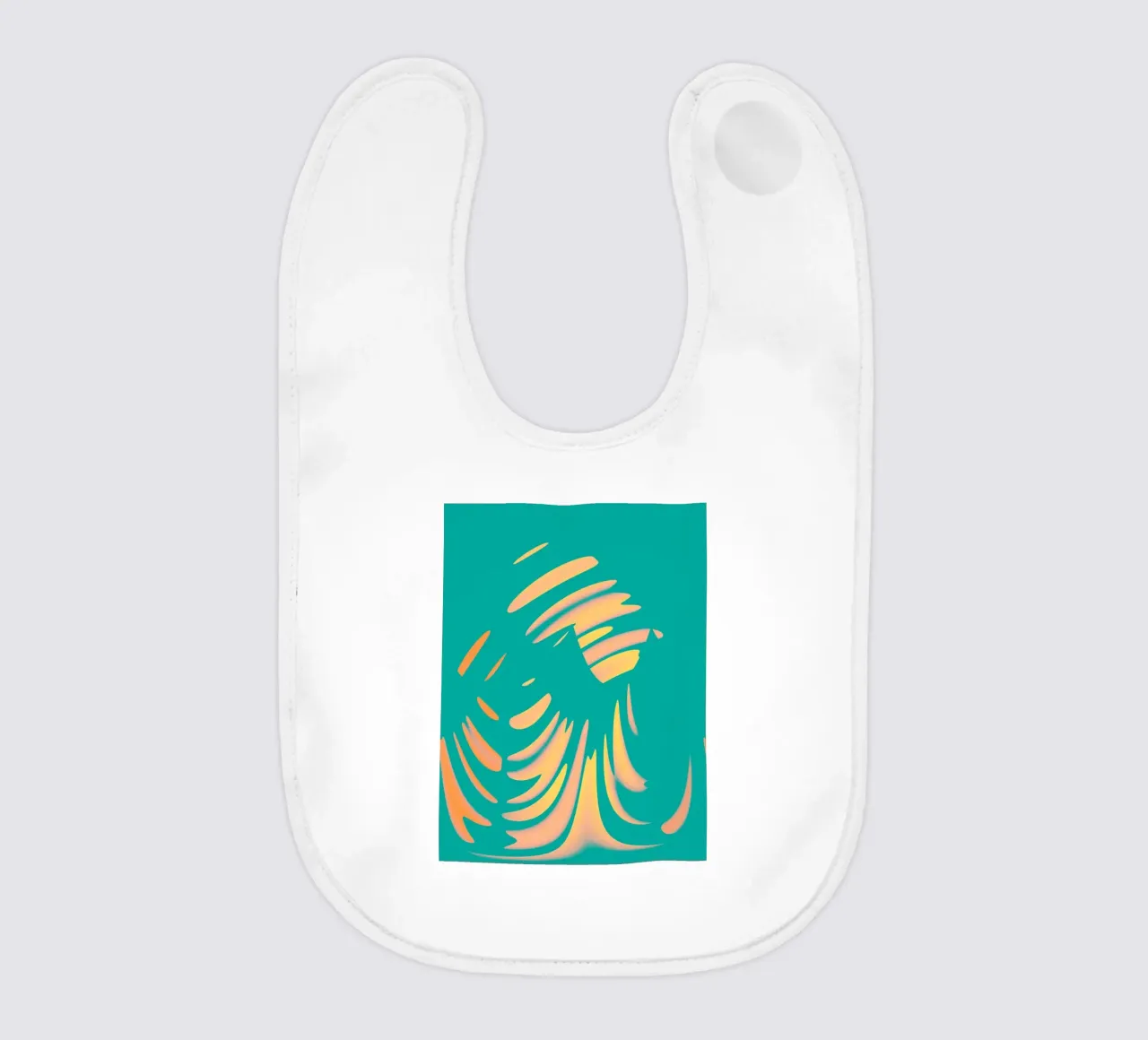 Abstract dynamic pastel-coloured wave pattern baby bib by Something for you