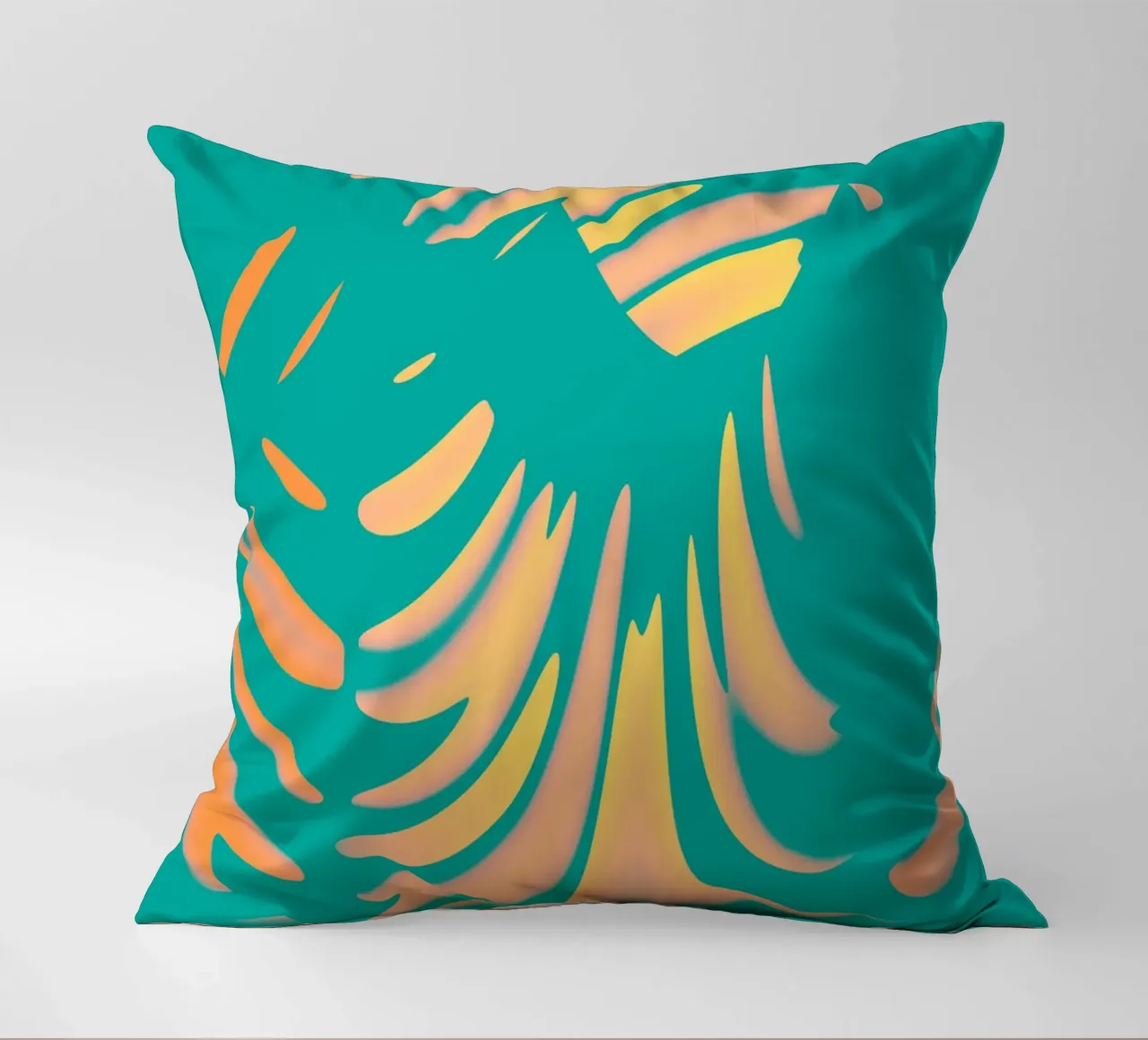 Abstract dynamic pastel-coloured wave pattern decorative cushion by Something for you