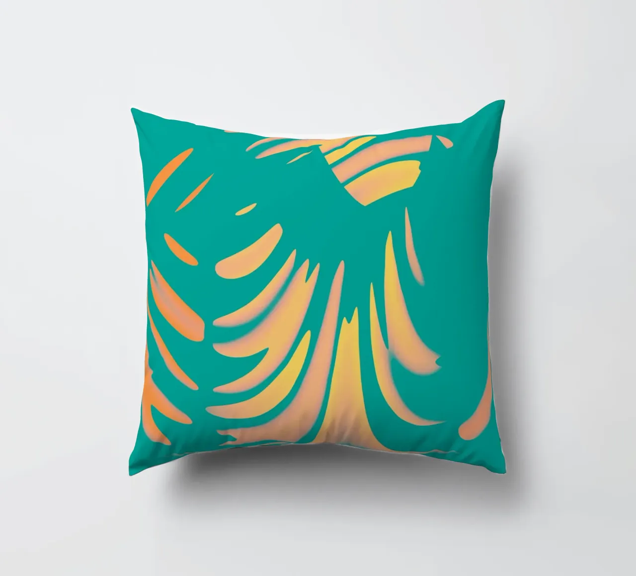 Abstract dynamic pastel-coloured wave pattern decorative cushion by Something for you