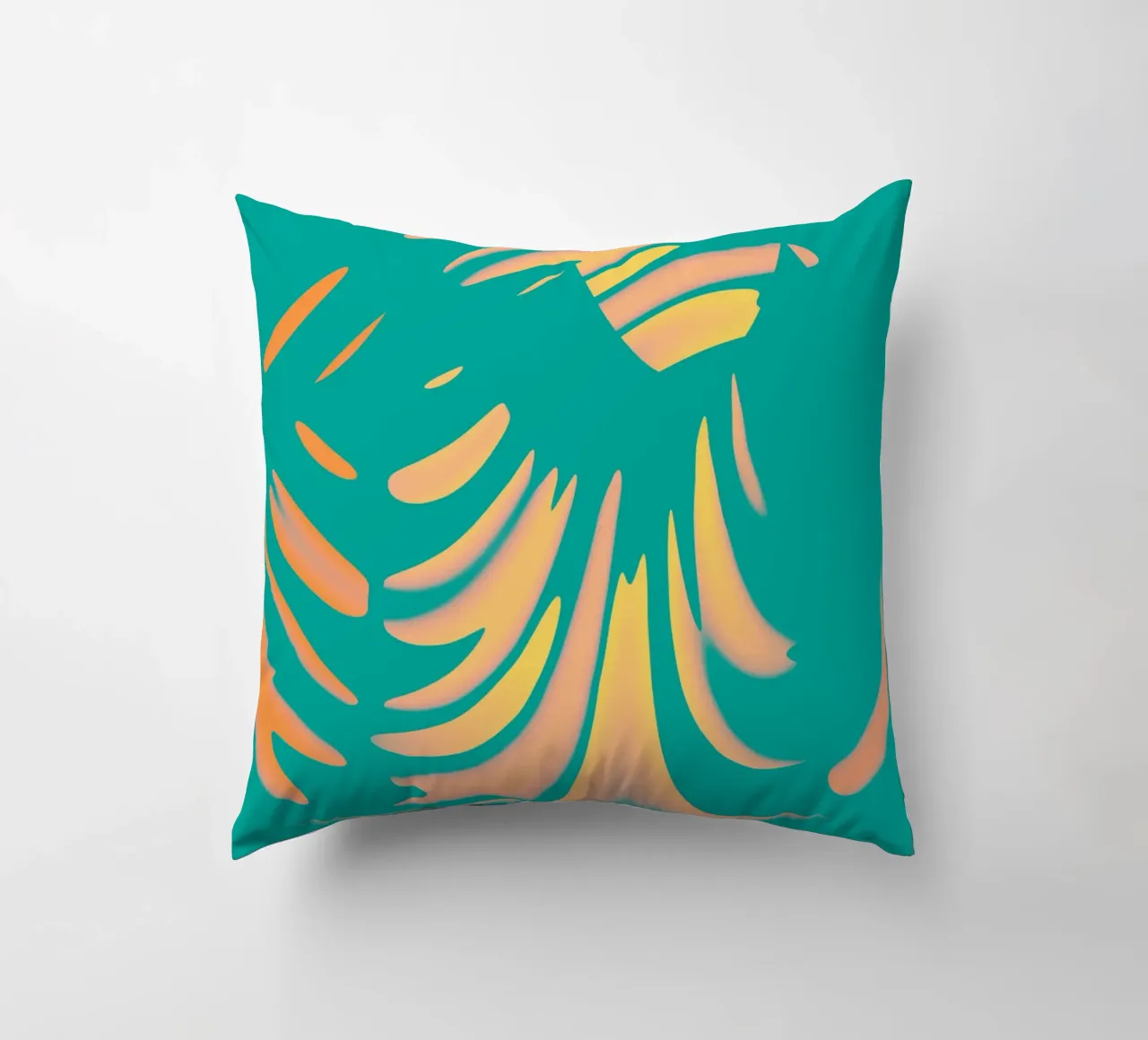 Abstract dynamic pastel-coloured wave pattern decorative cushion by Something for you