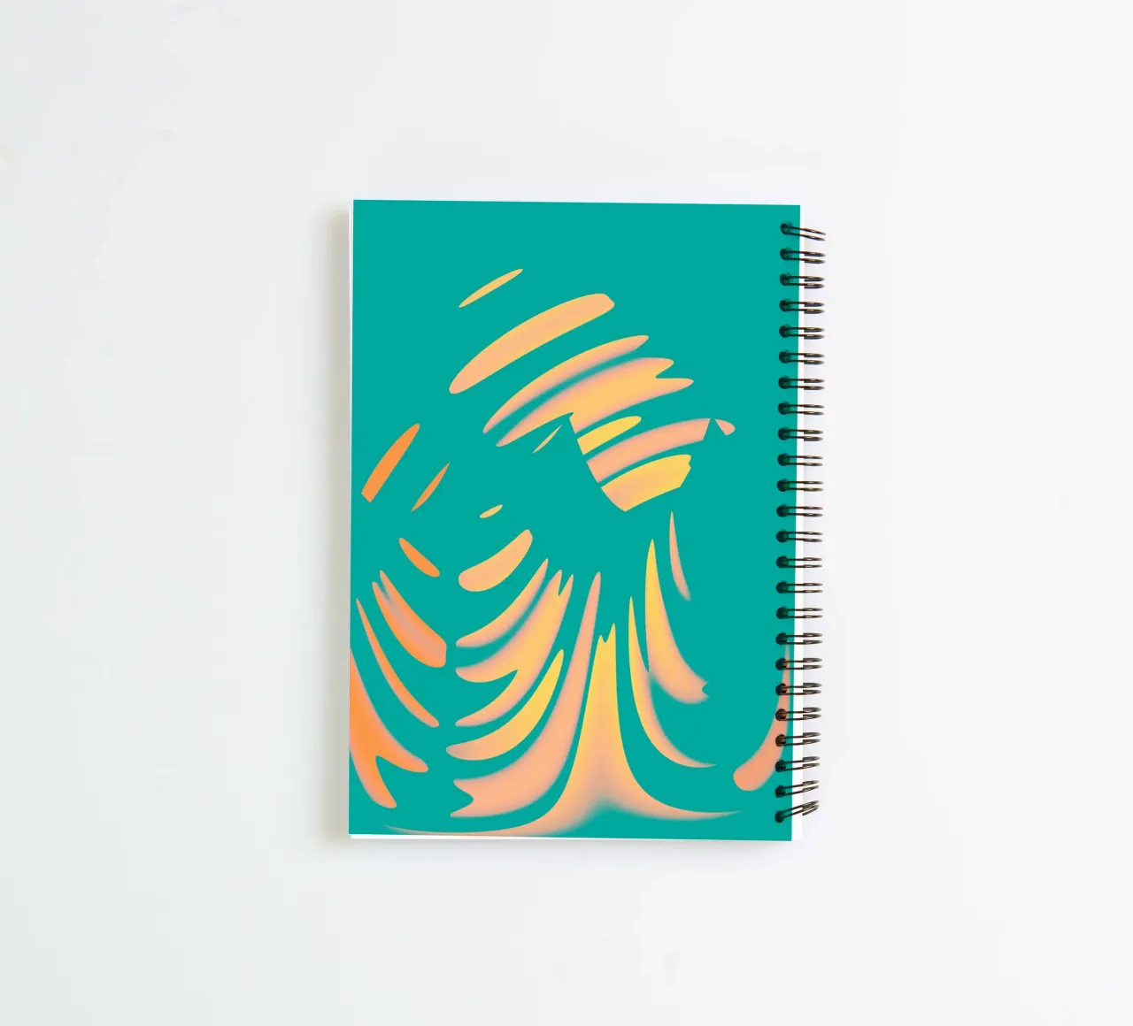 Abstract dynamic pastel-coloured wave pattern spiral notebook by Something for you