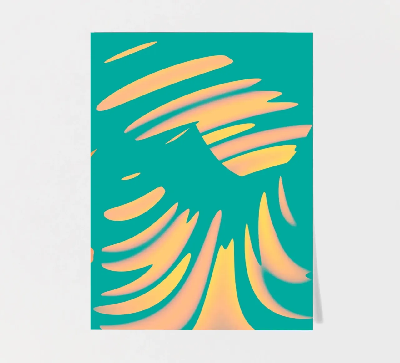 Abstraktes dynamisches pastellfarbenes Wellen Muster Stickerbogen von Something for you