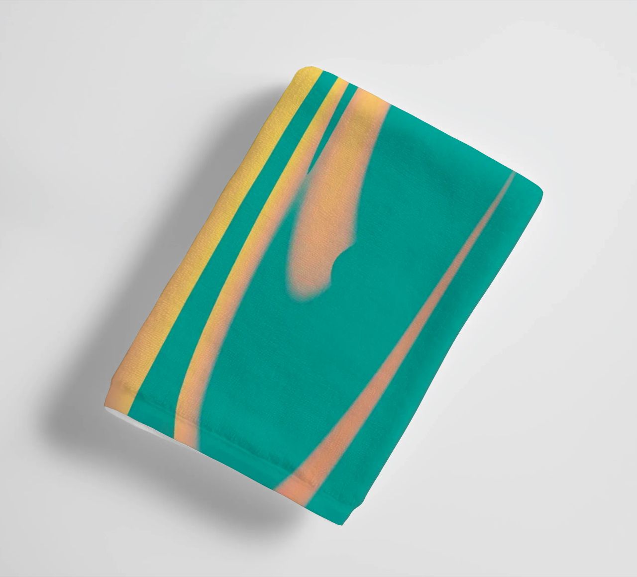 Abstract dynamisch pastelkleurig golfpatroon badhanddoek van Something for you