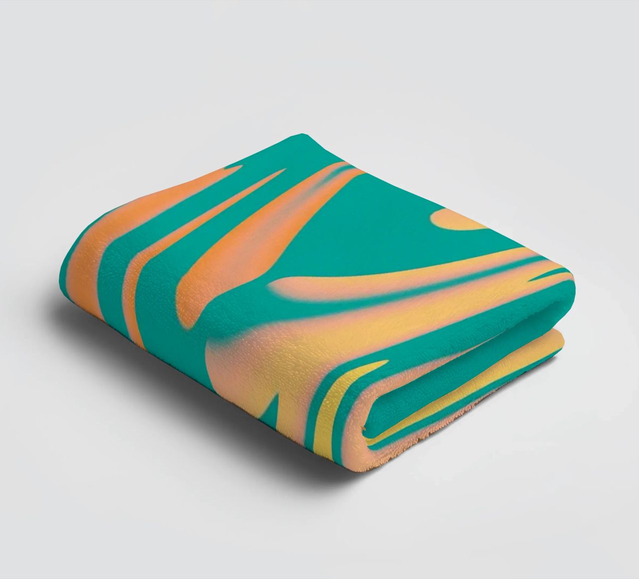 Abstract dynamisch pastelkleurig golfpatroon badhanddoek van Something for you