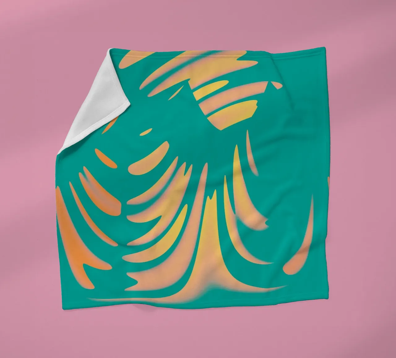 Abstract dynamic pastel-coloured wave pattern fleece blanket by Something for you