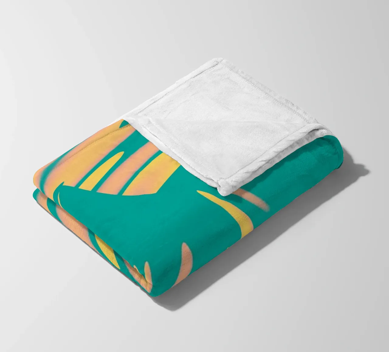 Abstract dynamic pastel-coloured wave pattern fleece blanket by Something for you