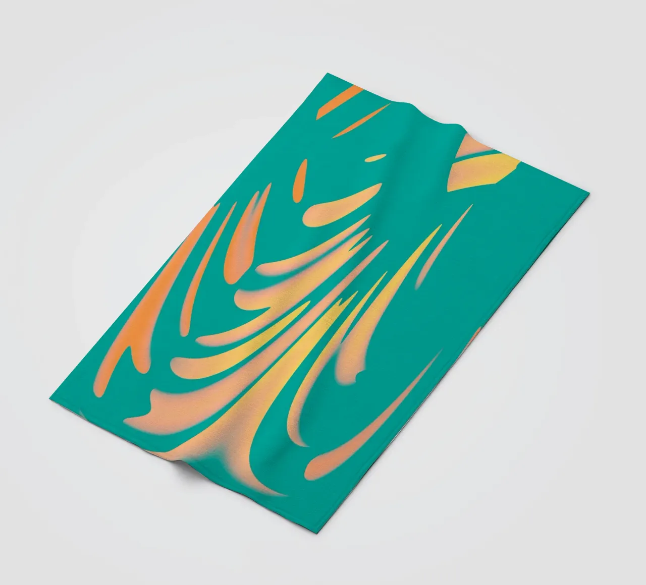 Abstract dynamic pastel-coloured wave pattern fleece blanket by Something for you