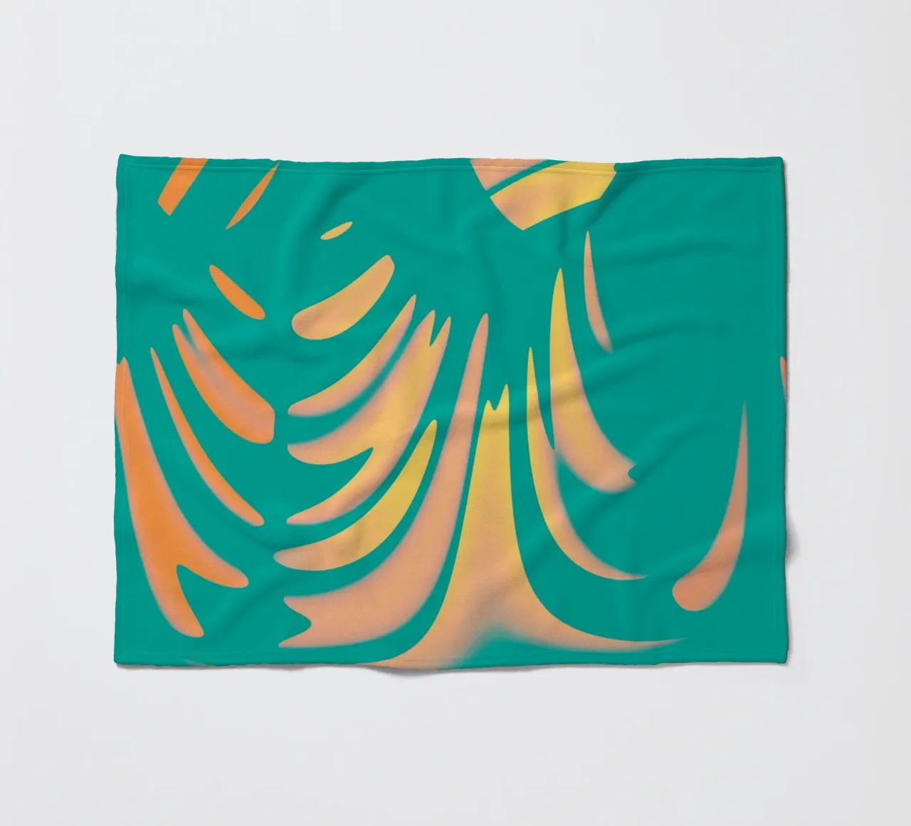 Abstract dynamic pastel-coloured wave pattern fleece blanket by Something for you