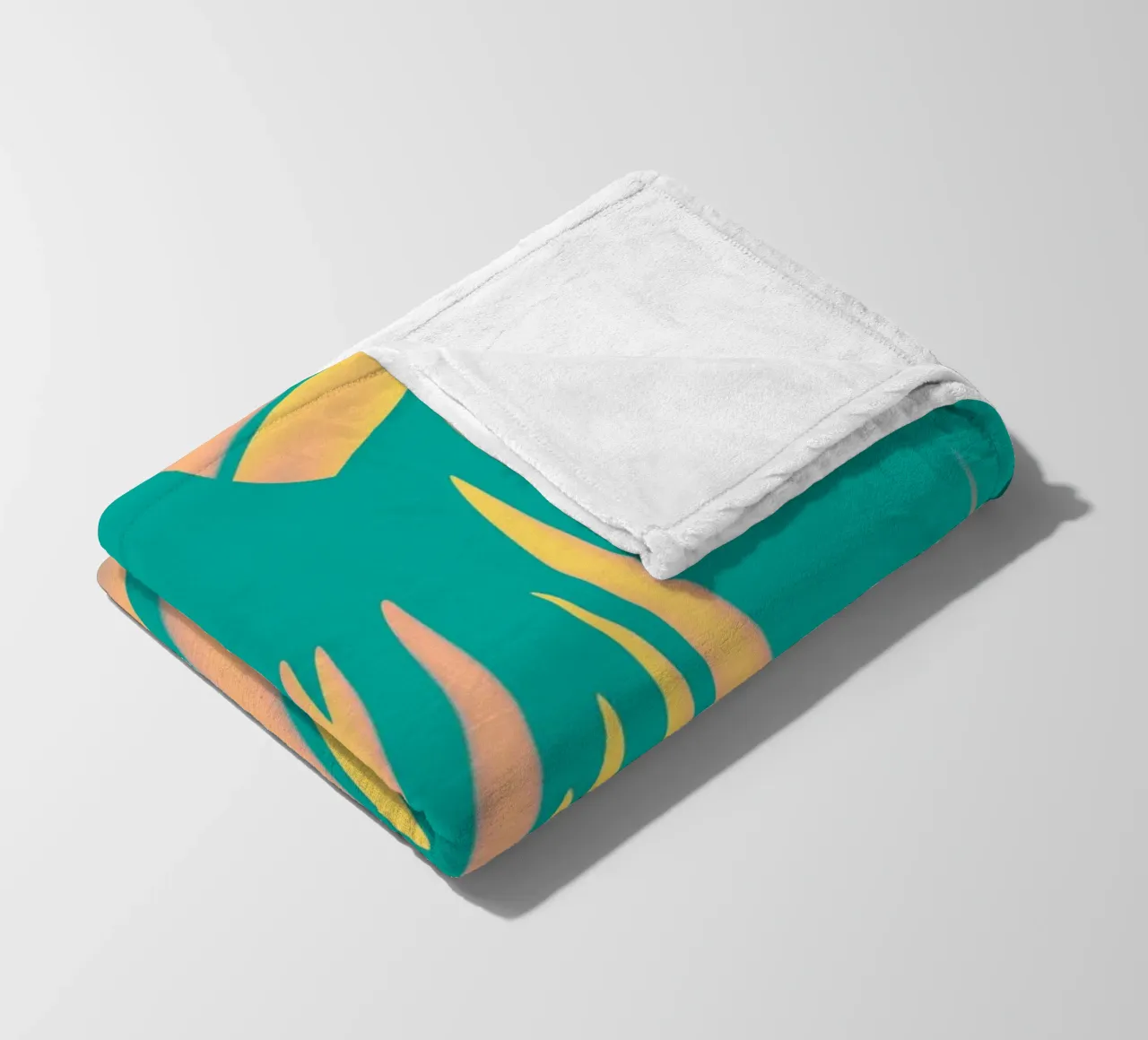 Abstract dynamic pastel-coloured wave pattern fleece blanket by Something for you