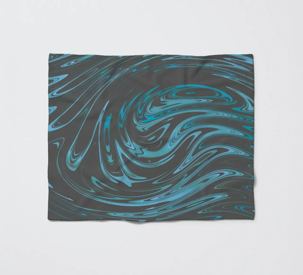 Abstract dynamic grey blue wave pattern fleece blanket by Something for you