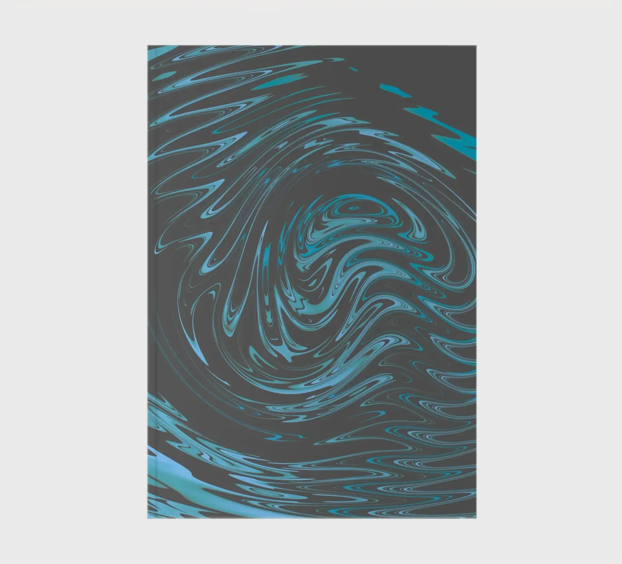 Abstract dynamic grey blue wave pattern notebook by Something for you