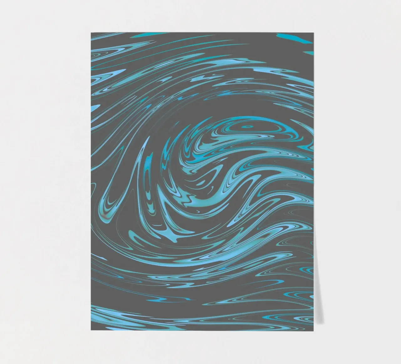 Abstract dynamic grey blue wave pattern sticker sheet by Something for you