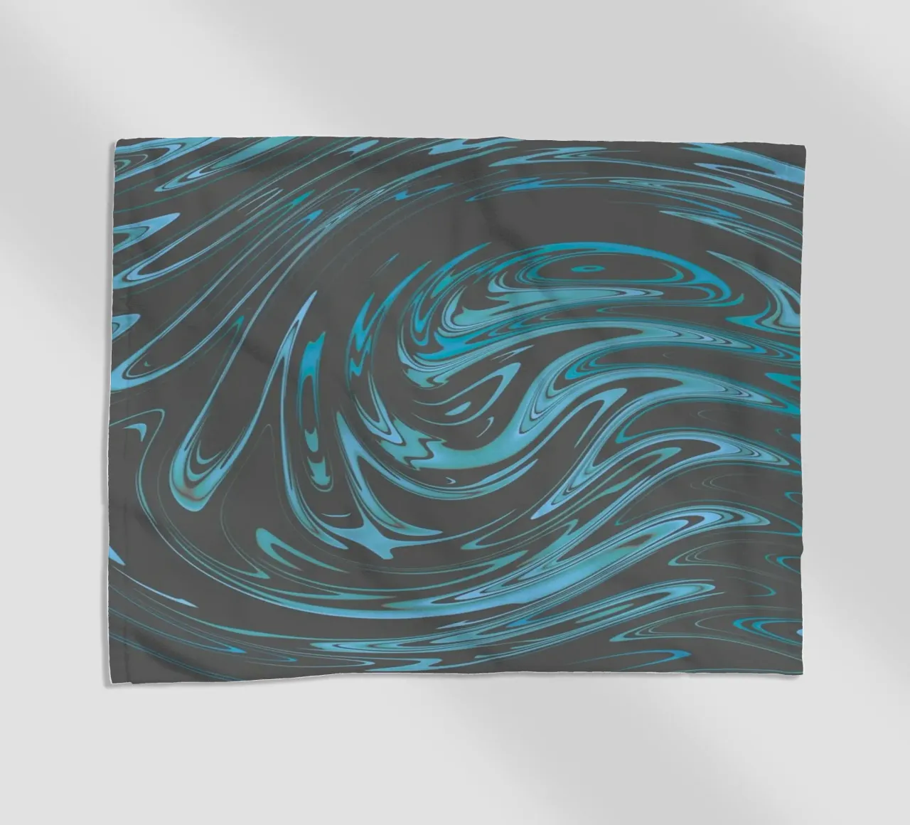 Abstract dynamic grey blue wave pattern beach towel by Something for you