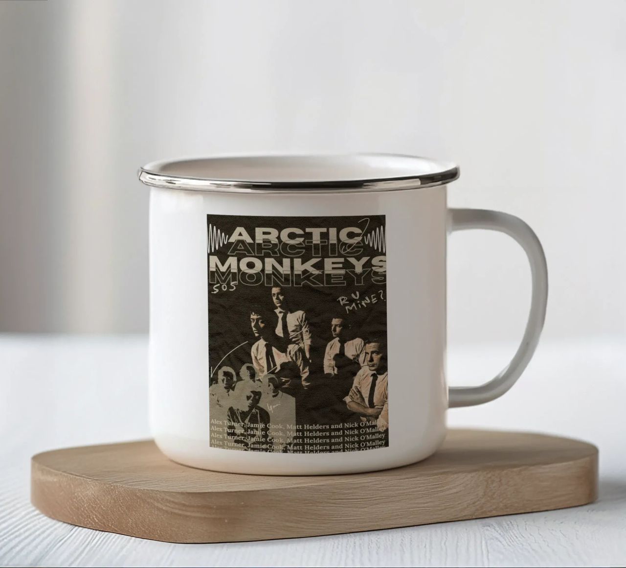 Scimmie Artiche Sos tazza in smalto da Music Life