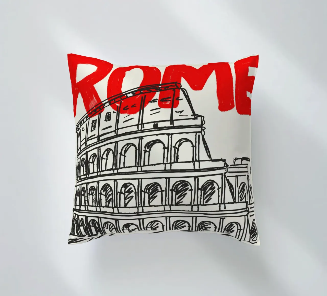 Roman Red & Ruins cuscino da MOOODZART