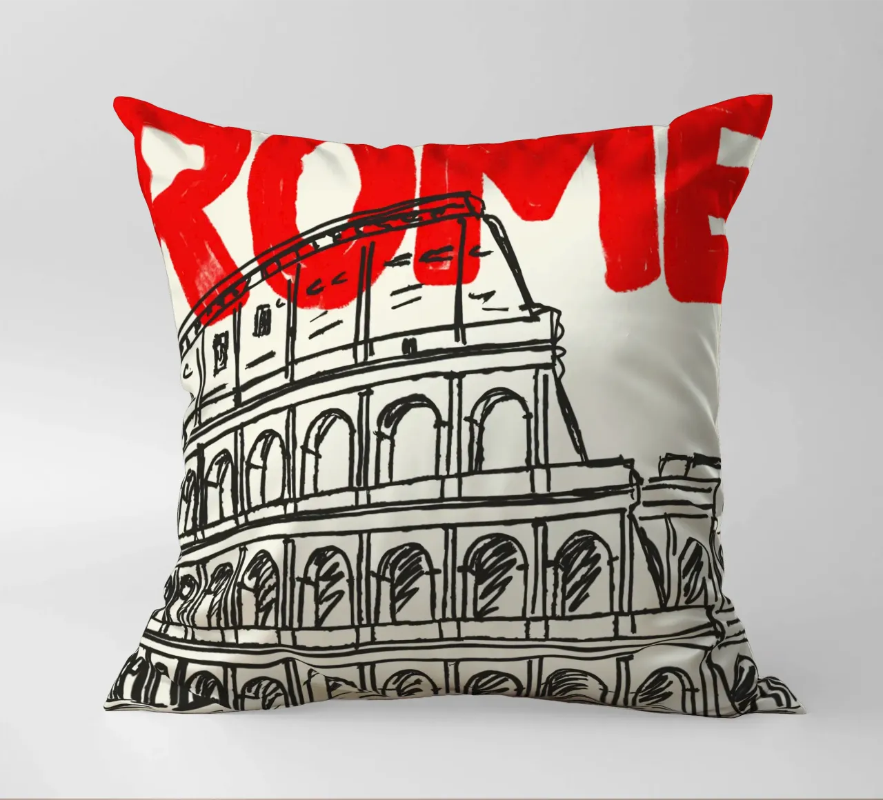 Roman Red & Ruins cuscino da MOOODZART