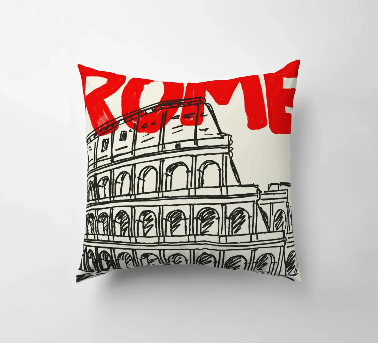 Roman Red & Ruins cuscino da MOOODZART
