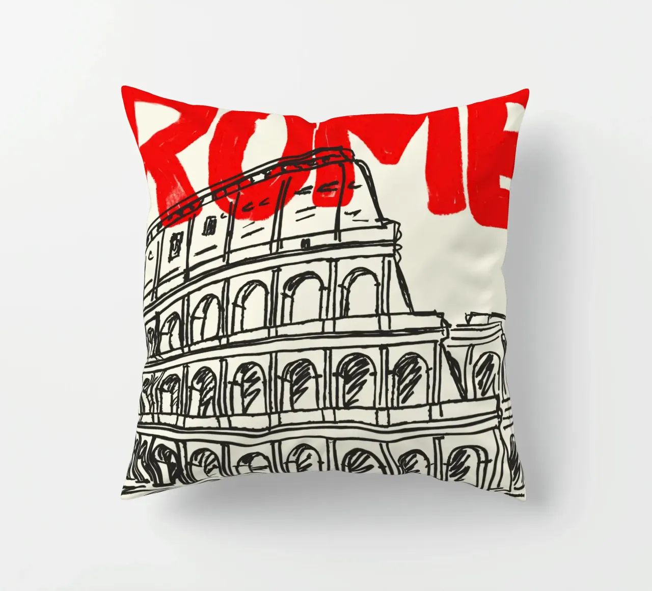 Roman Red & Ruins cuscino da MOOODZART