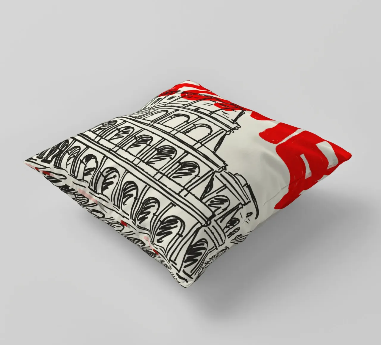 Roman Red & Ruins cuscino da MOOODZART