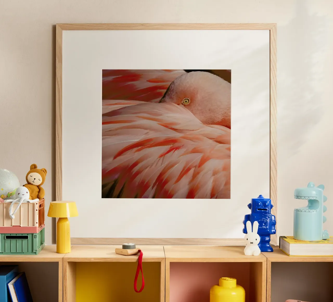 Portrait of a Pink Flamingo - Robin Wechsler carta hahnemühle da Pictufy