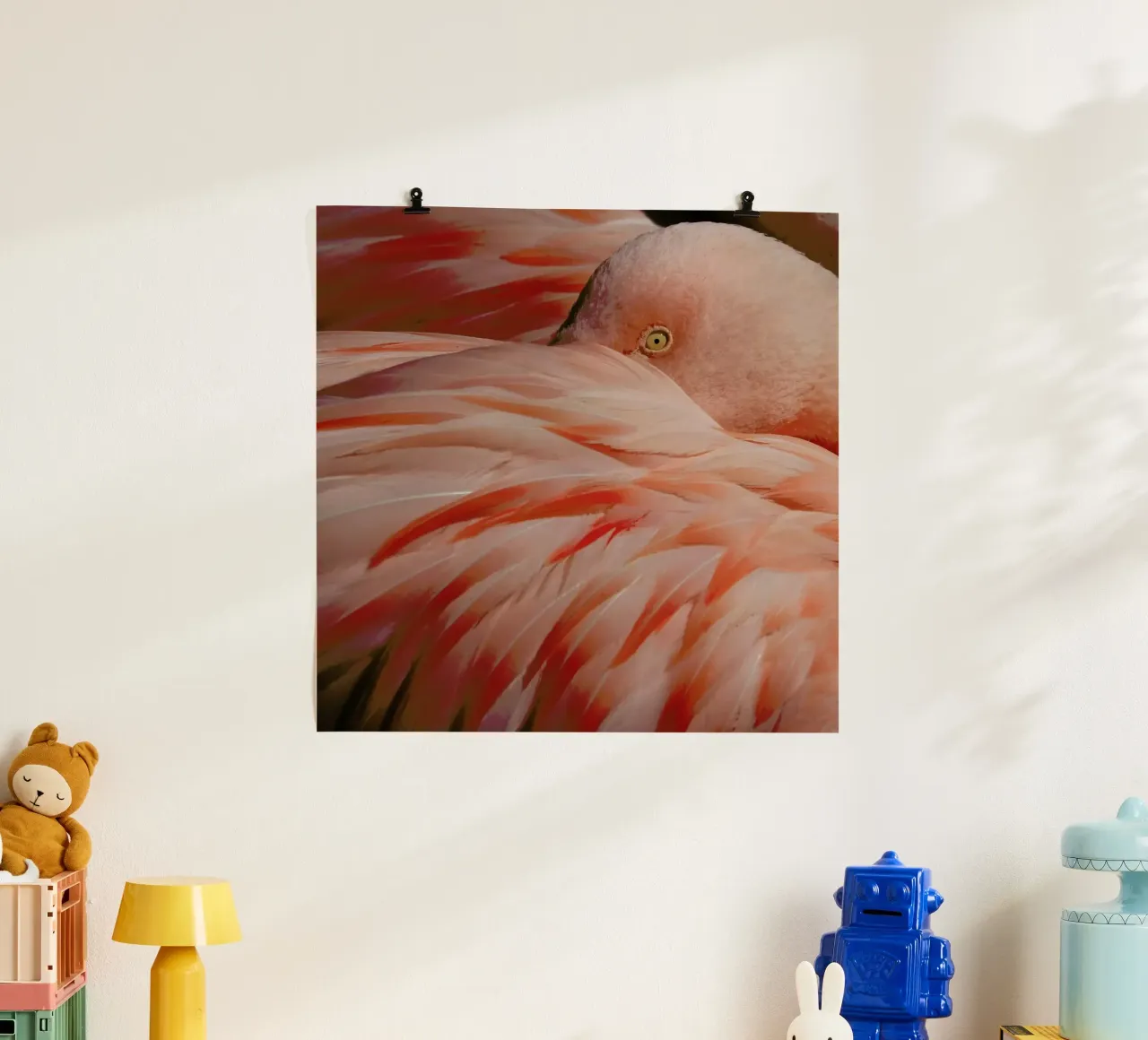Portrait of a Pink Flamingo - Robin Wechsler carta hahnemühle da Pictufy