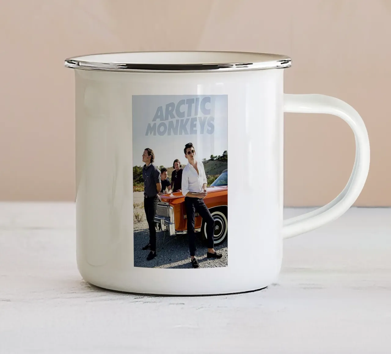 Rock and Roll Artic Monkeys tazza in smalto da Music Life