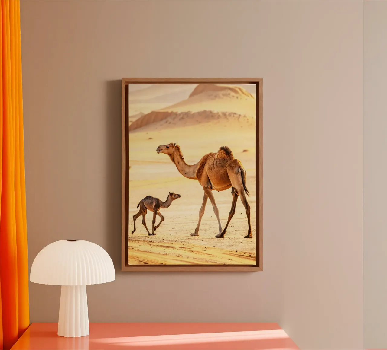 babykameel en moeder canvas met Baklijst van syabiqo