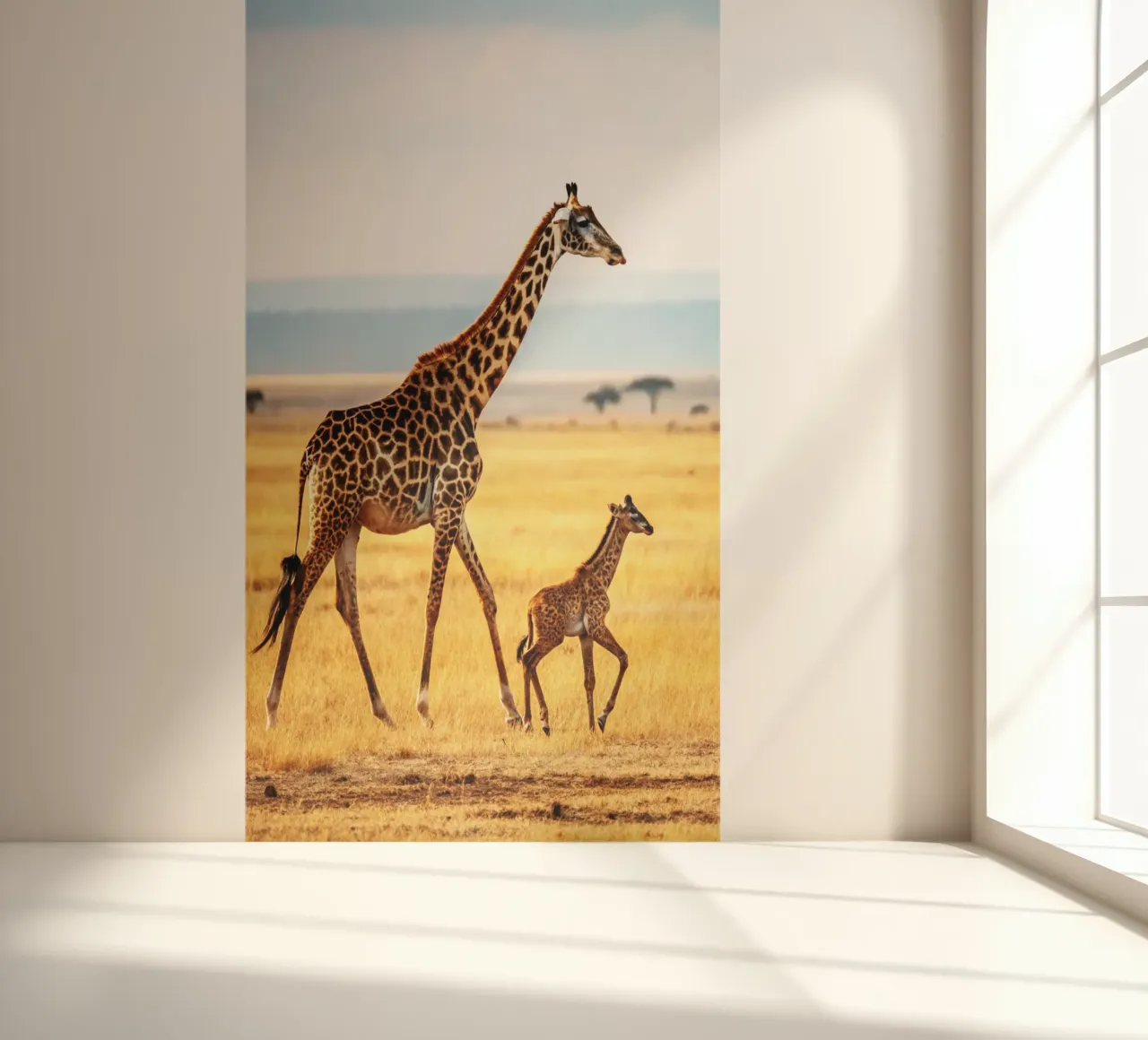 baby giraffe and mom photo wallpaper by syabiqo