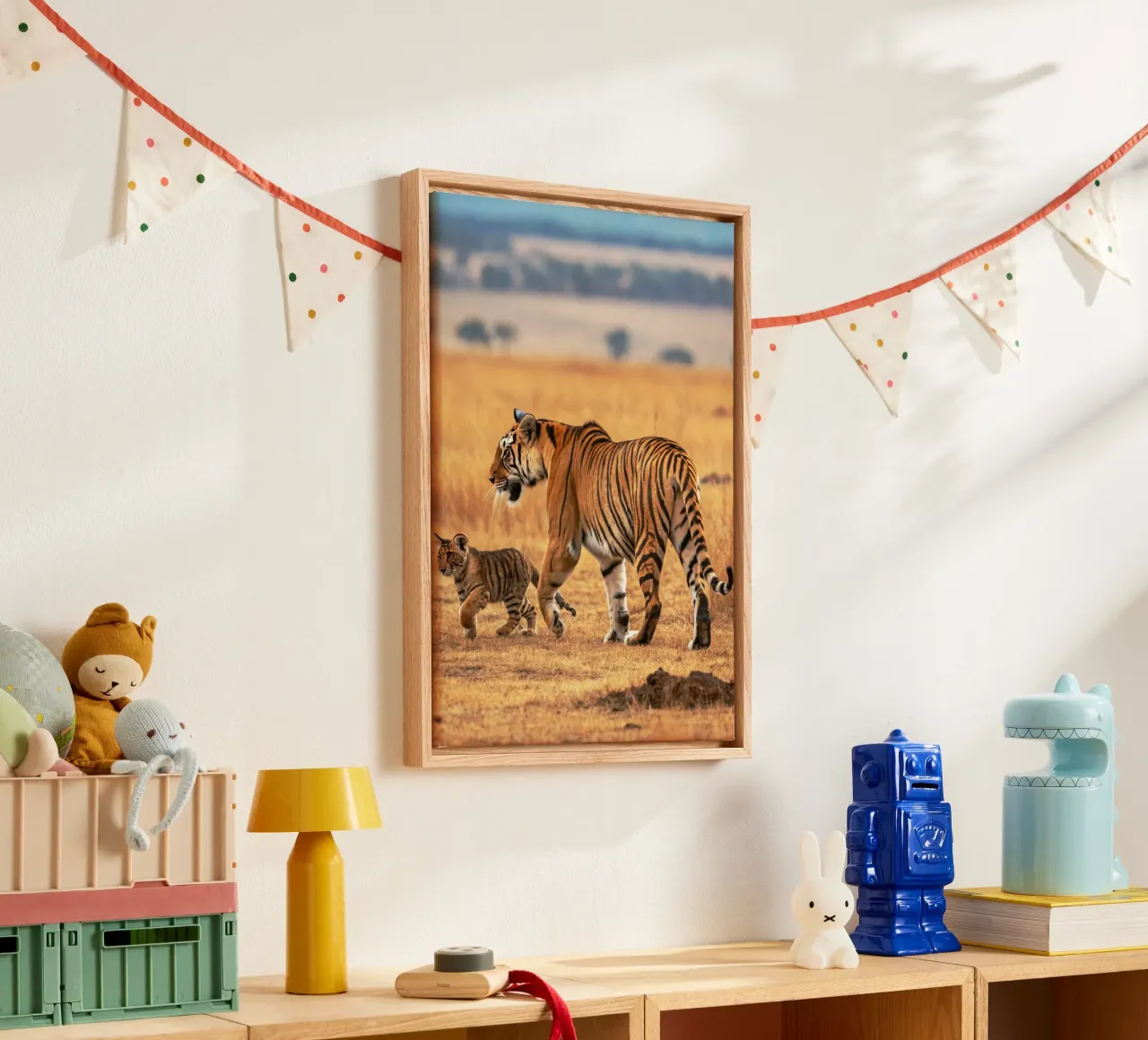 babytijger en moeder canvas met Baklijst van syabiqo